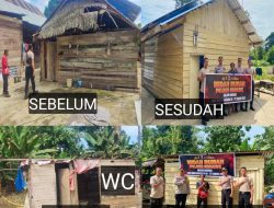 Polres Konawe Bedah Rumah Warga Yang Tak Layak Huni
