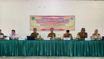 Tingkatkan Kapasitas Aparat, Pemdes Anggohu Dan Pemdes Andalambe Gelar Pelatihan Bersama.