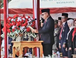 Ketua DPRD Konawe, Bacakan Naskah Proklamasi Di Upacara HUT RI Ke-78